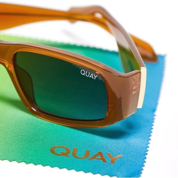 QUAY No Envy Sunglasses Milky Carmel Frame Brown Gradient Lenses NWT - Picture 8 of 13